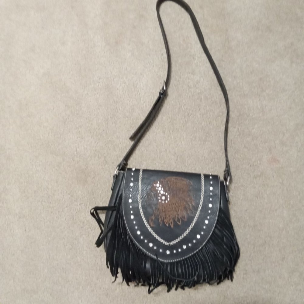 Leather concealed carry crossbody Bag - Picture 3 of 5